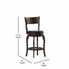 Flash Furniture Nichola Classic Open Back Swivel Counter Pub Stool w/Wood Frame & LeatherSoft Seat, Espresso/Black ES-NT2-24-ESP-GG